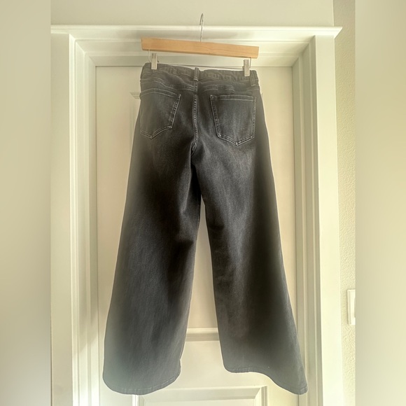 Quince Bella stretch black denim wide leg jeans 29 - Picture 5 of 7